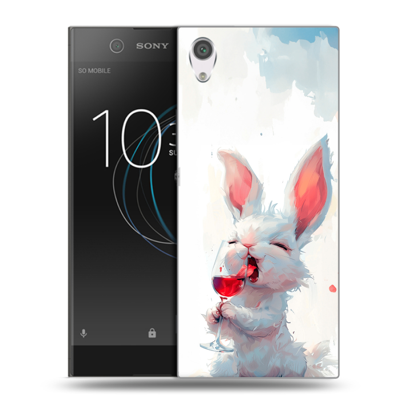 Силиконовый чехол на Sony Xperia XA1 с принтом кролик зайчик Силиконовый чехол на Sony Xperia XA1 с принтом кролик зайчик