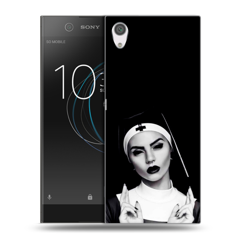 Силиконовый чехол на Sony Xperia XA1 с принтом монашка Силиконовый чехол на Sony Xperia XA1 с принтом монашка