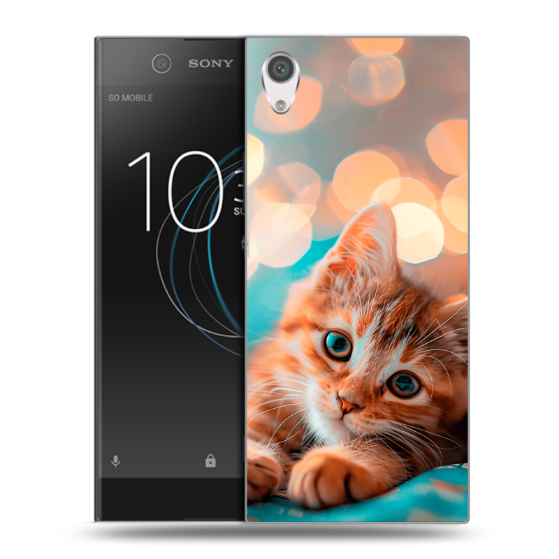 Силиконовый чехол на Sony Xperia XA1 с принтом котик Силиконовый чехол на Sony Xperia XA1 с принтом котик