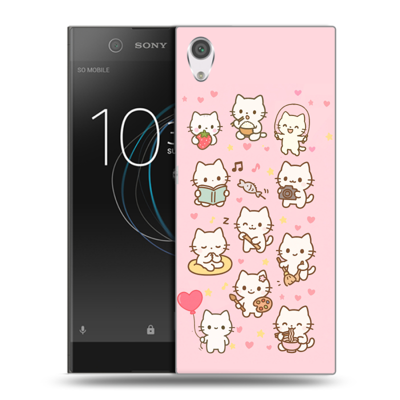 Силиконовый чехол на Sony Xperia XA1 с принтом Hello Kitty Хелоу Кити Силиконовый чехол на Sony Xperia XA1 с принтом Hello Kitty Хелоу Кити