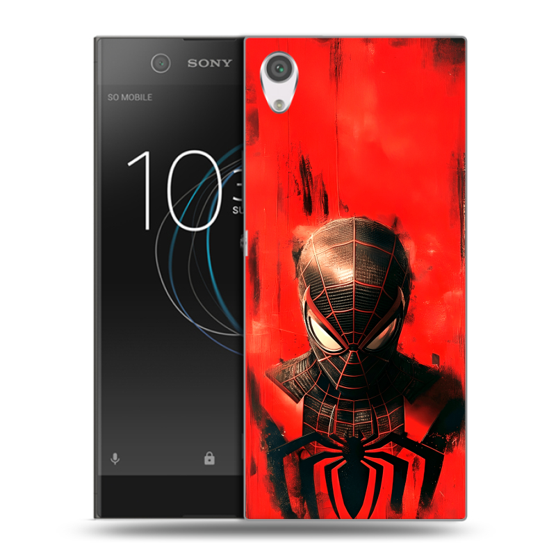 Силиконовый чехол на Sony Xperia XA1 с принтом человек паук spiderman Силиконовый чехол на Sony Xperia XA1 с принтом человек паук spiderman