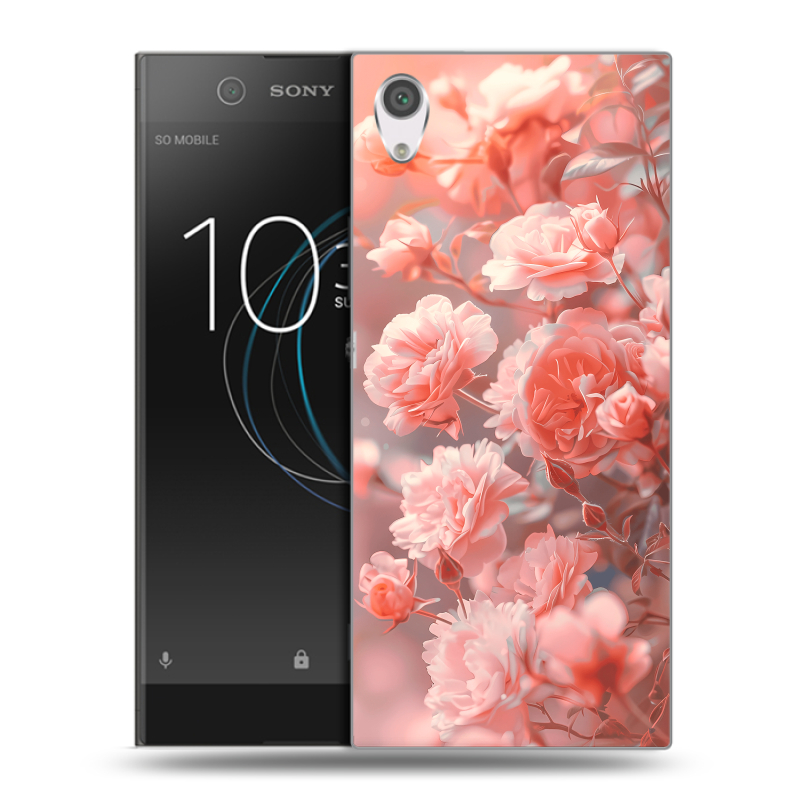 Силиконовый чехол на Sony Xperia XA1 с принтом Розы цветы Силиконовый чехол на Sony Xperia XA1 с принтом Розы цветы