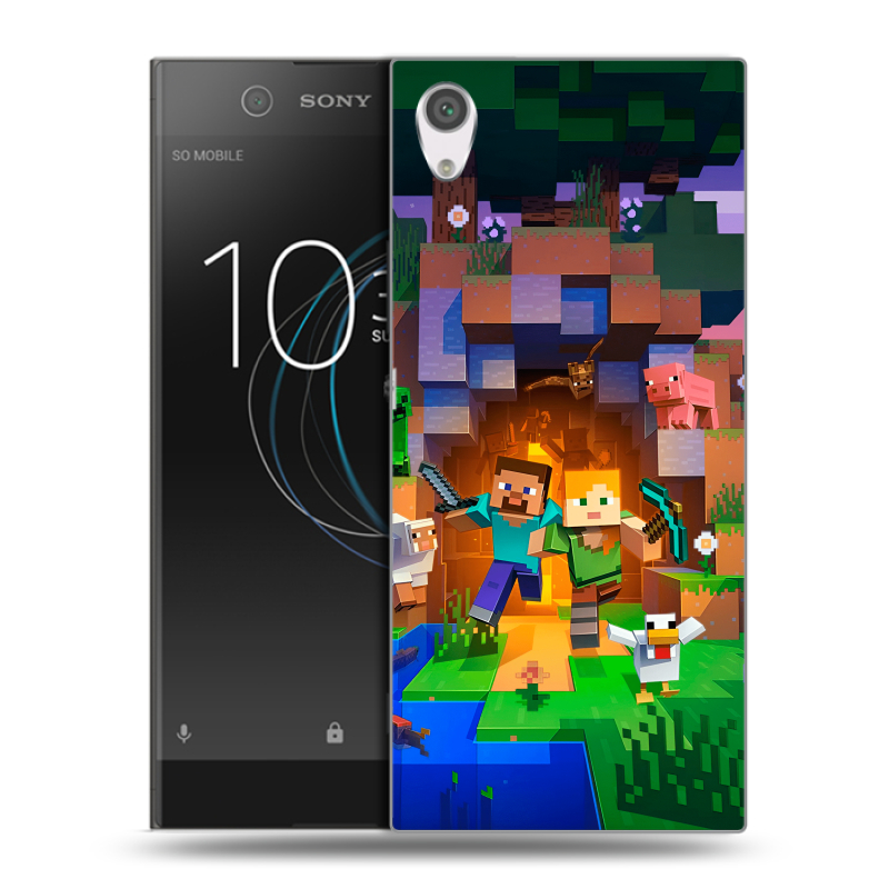Силиконовый чехол на Sony Xperia XA1 с принтом Майнкрафт Minecraft Силиконовый чехол на Sony Xperia XA1 с принтом Майнкрафт Minecraft