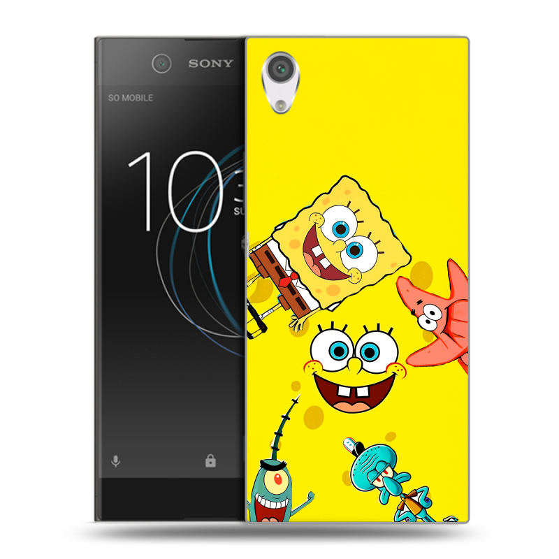 Силиконовый чехол на Sony Xperia XA1 с принтом Спанч боб Спанчбоб Силиконовый чехол на Sony Xperia XA1 с принтом Спанч боб Спанчбоб