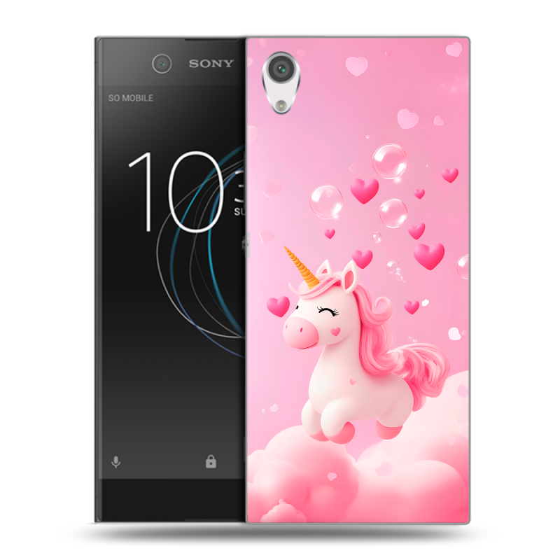 Силиконовый чехол на Sony Xperia XA1 с принтом Единорог Силиконовый чехол на Sony Xperia XA1 с принтом Единорог