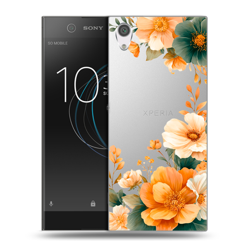 Силиконовый чехол на Sony Xperia XA1 с принтом Цветы принт Силиконовый чехол на Sony Xperia XA1 с принтом Цветы принт