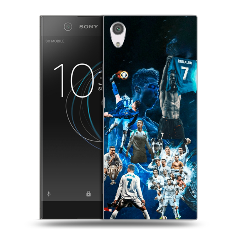 Силиконовый чехол на Sony Xperia XA1 с принтом Реал Роналдо Силиконовый чехол на Sony Xperia XA1 с принтом Реал Роналдо
