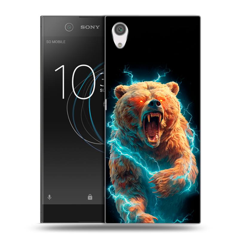 Силиконовый чехол на Sony Xperia XA1 с принтом Медведь Силиконовый чехол на Sony Xperia XA1 с принтом Медведь