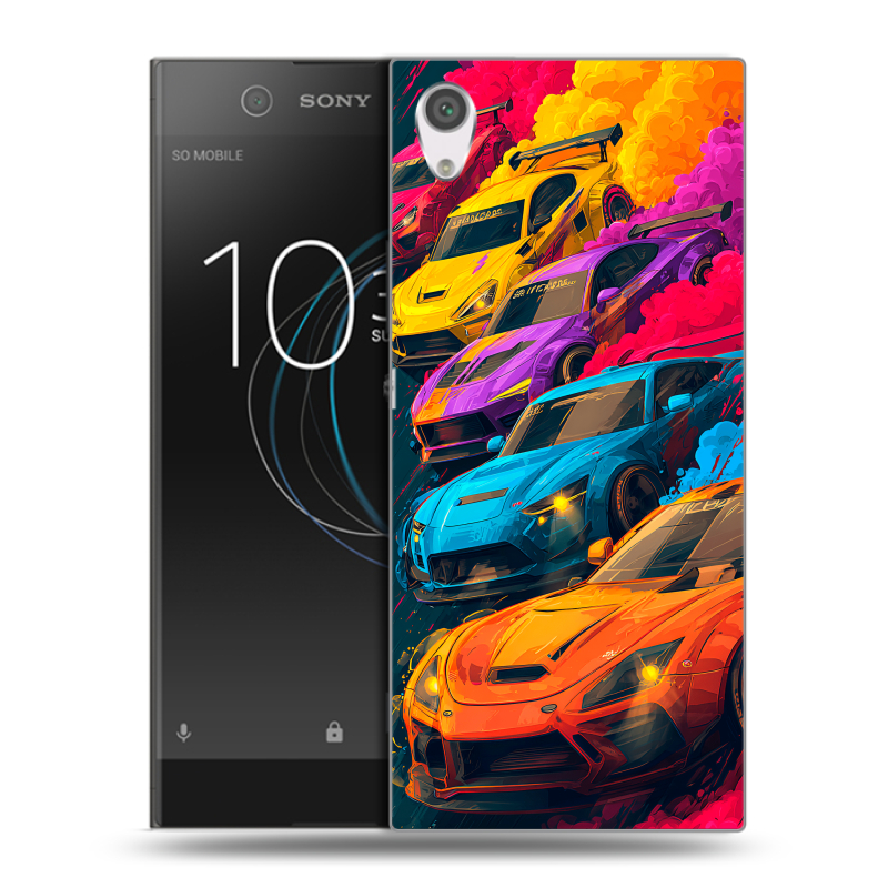 Силиконовый чехол на Sony Xperia XA1 с принтом Тачки Силиконовый чехол на Sony Xperia XA1 с принтом Тачки