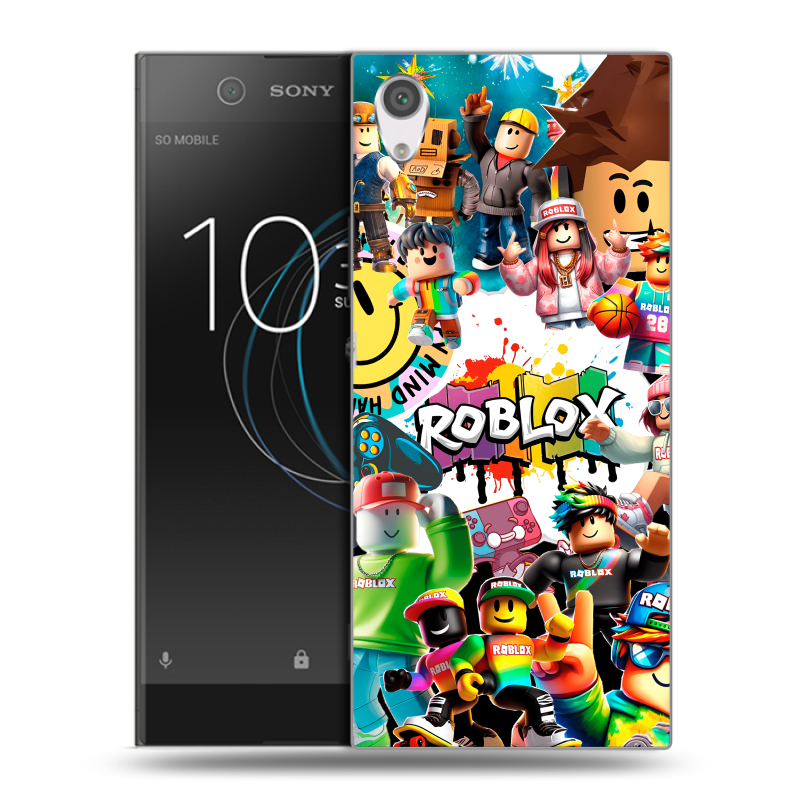 Силиконовый чехол на Sony Xperia XA1 с принтом Roblox Роблокс Силиконовый чехол на Sony Xperia XA1 с принтом Roblox Роблокс