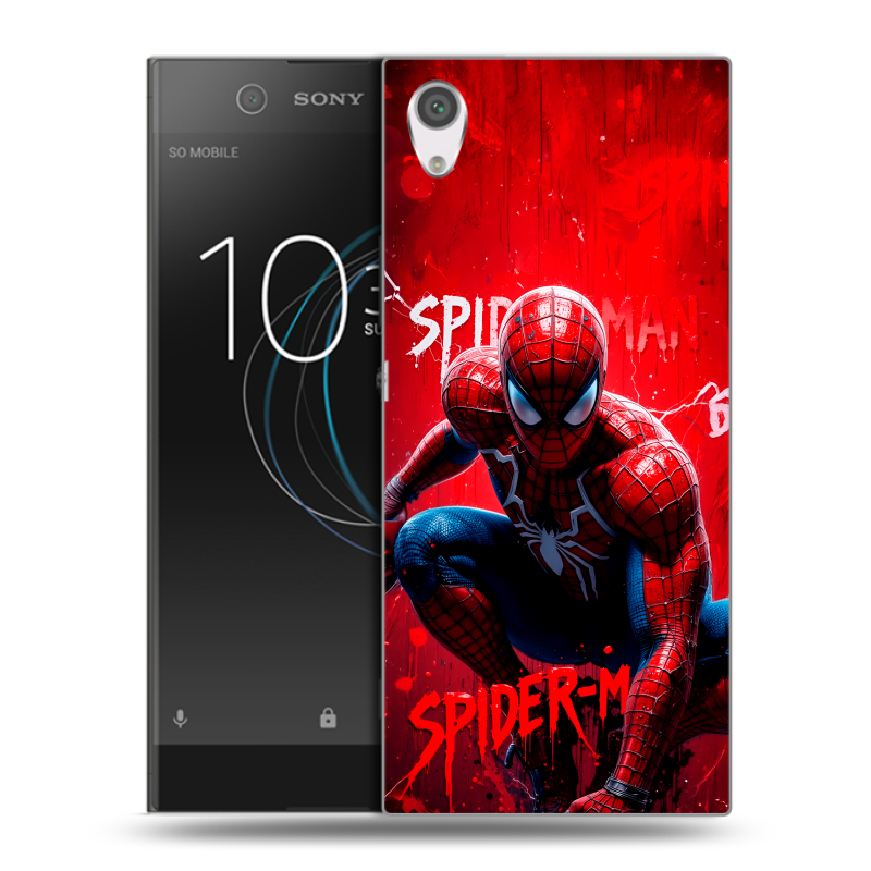 Силиконовый чехол на Sony Xperia XA1 с принтом Spiderman Человек паук Силиконовый чехол на Sony Xperia XA1 с принтом Spiderman Человек паук