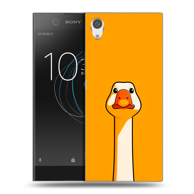 Силиконовый чехол на Sony Xperia XA1 с принтом Смешная утка Силиконовый чехол на Sony Xperia XA1 с принтом Смешная утка