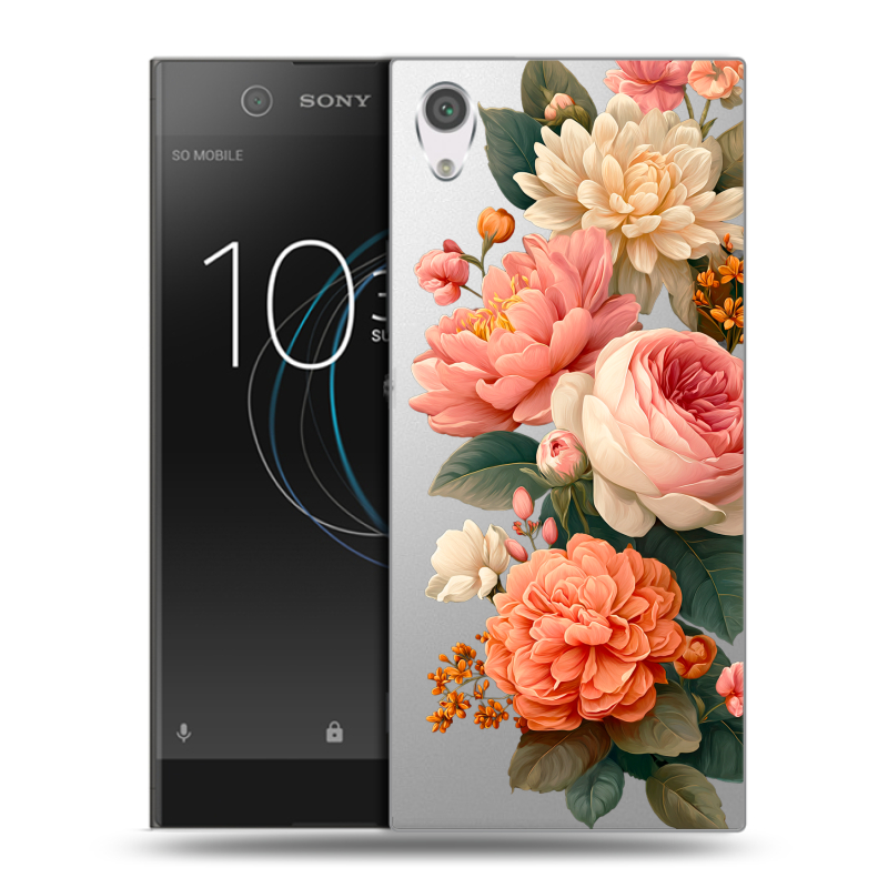 Силиконовый чехол на Sony Xperia XA1 с принтом цветы Силиконовый чехол на Sony Xperia XA1 с принтом цветы