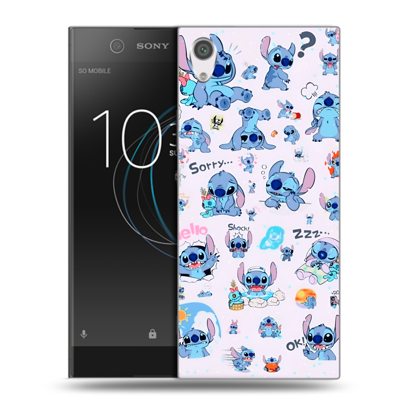 Силиконовый чехол на Sony Xperia XA1 с принтом Лило и Стич Силиконовый чехол на Sony Xperia XA1 с принтом Лило и Стич