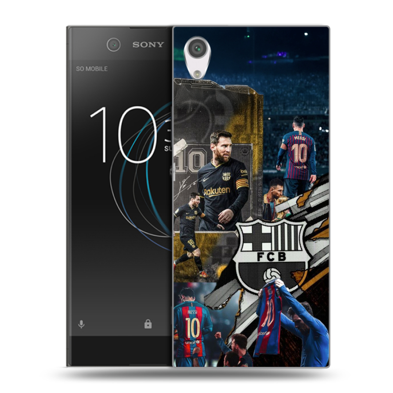 Силиконовый чехол на Sony Xperia XA1 с принтом Messi Barcelona Силиконовый чехол на Sony Xperia XA1 с принтом Messi Barcelona