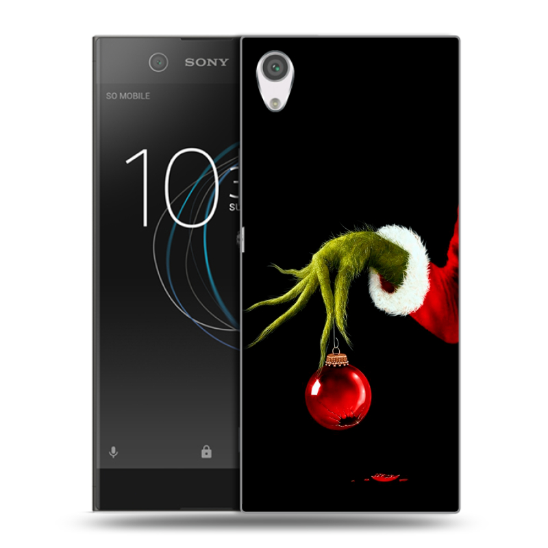 Силиконовый чехол на Sony Xperia XA1 с принтом Новый год Гринч Силиконовый чехол на Sony Xperia XA1 с принтом Новый год Гринч