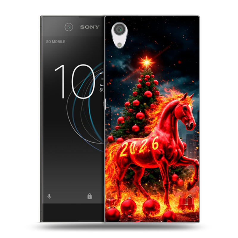 Силиконовый чехол на Sony Xperia XA1 с принтом Новый год Силиконовый чехол на Sony Xperia XA1 с принтом Новый год