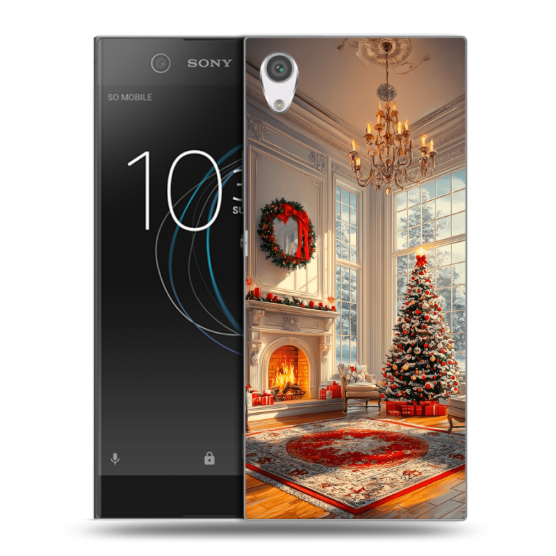 Силиконовый чехол на Sony Xperia XA1 с принтом Новый год Силиконовый чехол на Sony Xperia XA1 с принтом Новый год