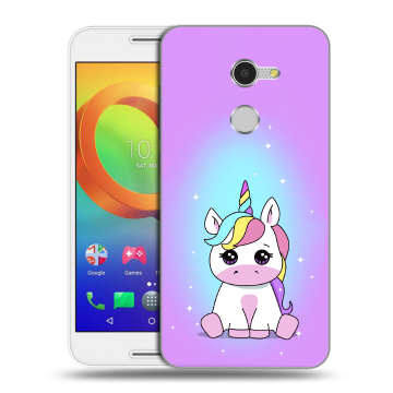 Силиконовый чехол на Alcatel A3 с принтом Единорог Силиконовый чехол на Alcatel A3 с принтом Единорог