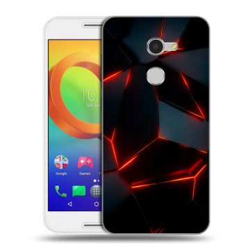 Силиконовый чехол на Alcatel A3 с принтом Яркие абстракции