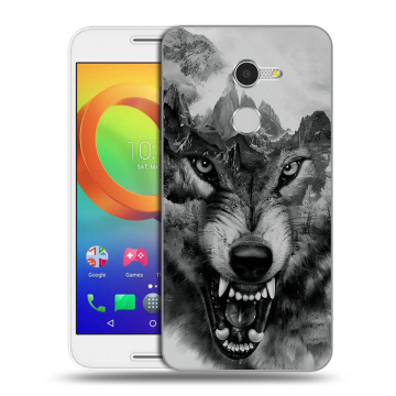 Силиконовый чехол на Alcatel A3 с принтом Волк Силиконовый чехол на Alcatel A3 с принтом Волк
