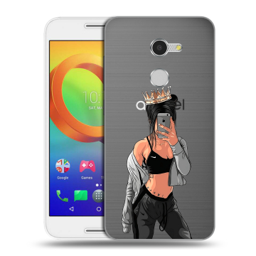 Силиконовый чехол на Alcatel A3 с принтом Женские принты
