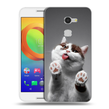 Силиконовый чехол на Alcatel A3 с принтом Коты