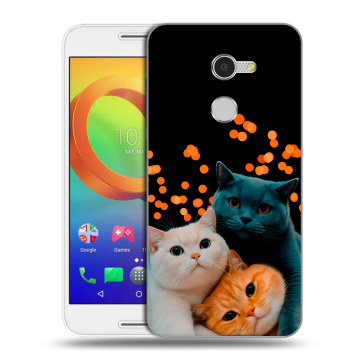 Силиконовый чехол на Alcatel A3 с принтом Кошки