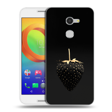 Силиконовый чехол на Alcatel A3 с принтом Черная клубника