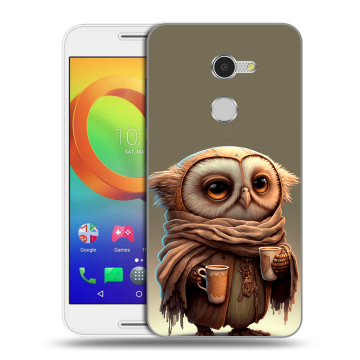 Силиконовый чехол на Alcatel A3 с принтом Сова
