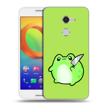Силиконовый чехол на Alcatel A3 с принтом Лягушенок