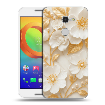 Силиконовый чехол на Alcatel A3 с принтом Цветы Силиконовый чехол на Alcatel A3 с принтом Цветы