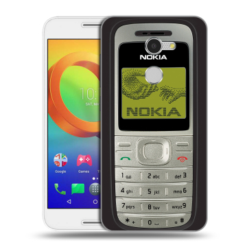 Силиконовый чехол на Alcatel A3 с принтом Ретро Нокия