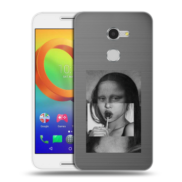 Силиконовый чехол на Alcatel A3 с принтом Мона Лиза Силиконовый чехол на Alcatel A3 с принтом Мона Лиза