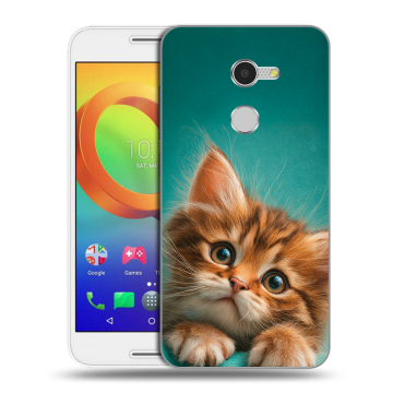 Силиконовый чехол на Alcatel A3 с принтом котенок Силиконовый чехол на Alcatel A3 с принтом котенок