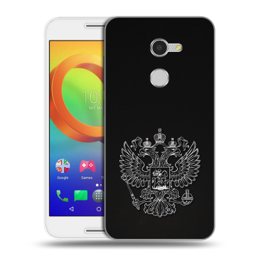 Силиконовый чехол на Alcatel A3 с принтом Герб России