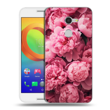 Силиконовый чехол на Alcatel A3 с принтом цветы пионы Силиконовый чехол на Alcatel A3 с принтом цветы пионы