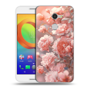 Силиконовый чехол на Alcatel A3 с принтом Розовые розы Силиконовый чехол на Alcatel A3 с принтом Розовые розы
