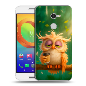 Силиконовый чехол на Alcatel A3 с принтом сова