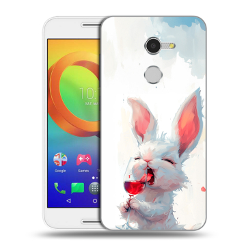 Силиконовый чехол на Alcatel A3 с принтом кролик зайчик Силиконовый чехол на Alcatel A3 с принтом кролик зайчик