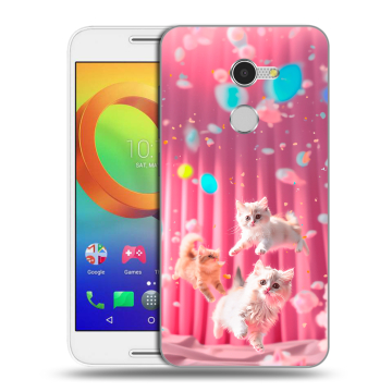 Силиконовый чехол на Alcatel A3 с принтом милые котики