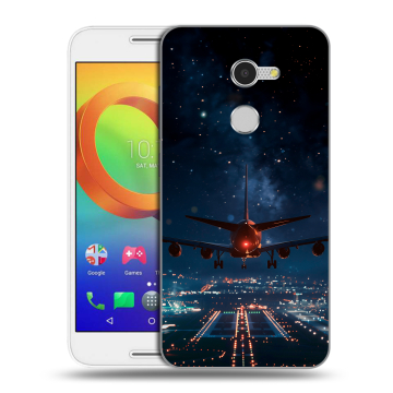 Силиконовый чехол на Alcatel A3 с принтом самолет Силиконовый чехол на Alcatel A3 с принтом самолет