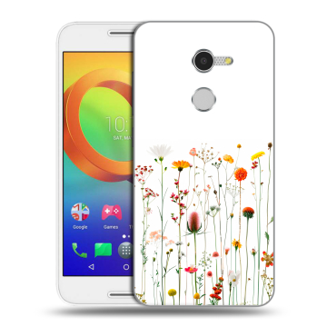 Силиконовый чехол на Alcatel A3 с принтом цветы Силиконовый чехол на Alcatel A3 с принтом цветы