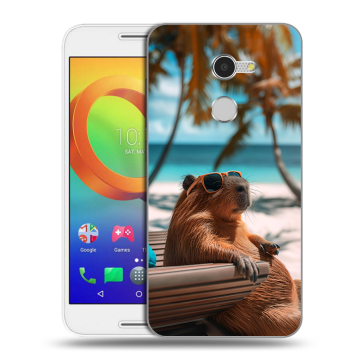 Силиконовый чехол на Alcatel A3 с принтом Капибара Силиконовый чехол на Alcatel A3 с принтом Капибара