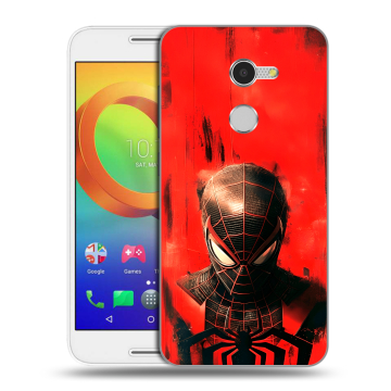 Силиконовый чехол на Alcatel A3 с принтом человек паук spiderman Силиконовый чехол на Alcatel A3 с принтом человек паук spiderman