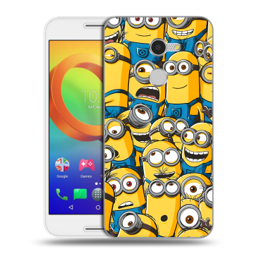 Силиконовый чехол на Alcatel A3 с принтом Миньоны Силиконовый чехол на Alcatel A3 с принтом Миньоны