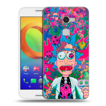 Силиконовый чехол на Alcatel A3 с принтом Рик и Морти Rick Morty