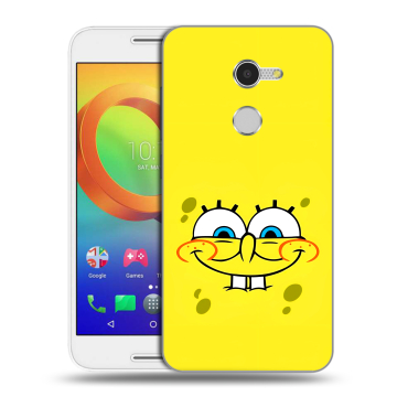 Силиконовый чехол на Alcatel A3 с принтом спанчбоб спанч боб
