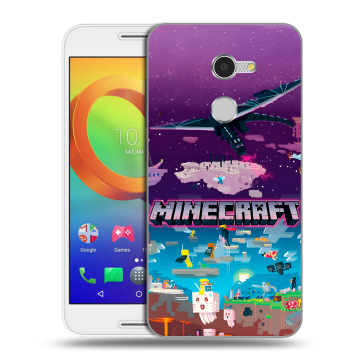 Силиконовый чехол на Alcatel A3 с принтом Майнкрафт Minecraft