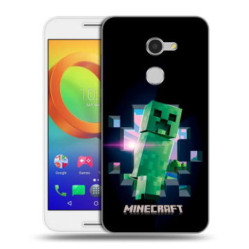 Силиконовый чехол на Alcatel A3 с принтом Майнкрафт Minecraft